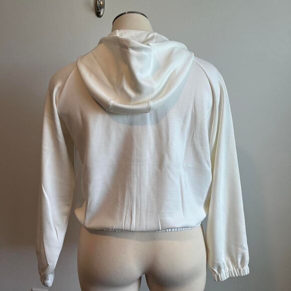 NWT White Isabella hoodie with zipper and pockets Size xl - Picture 4 of 5